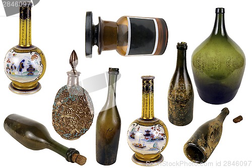 Image of Antiquarian glass bottle 