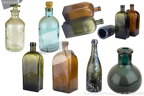 Image of Antiquarian glass bottle