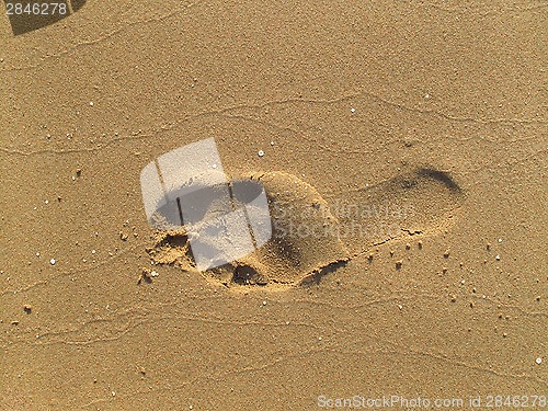 Image of Footprint on sand