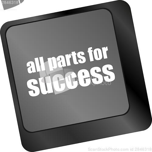 Image of all parts for success button on computer keyboard key