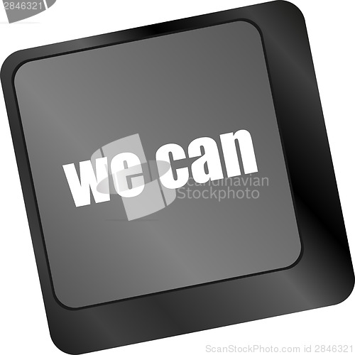 Image of we can button on computer keyboard key