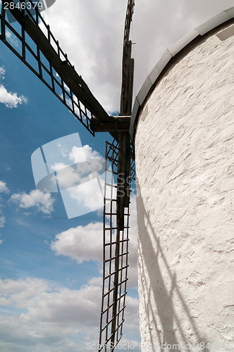 Image of Old white windmill