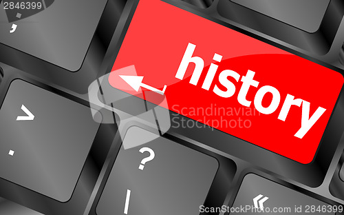 Image of Laptop keyboard and key history on it