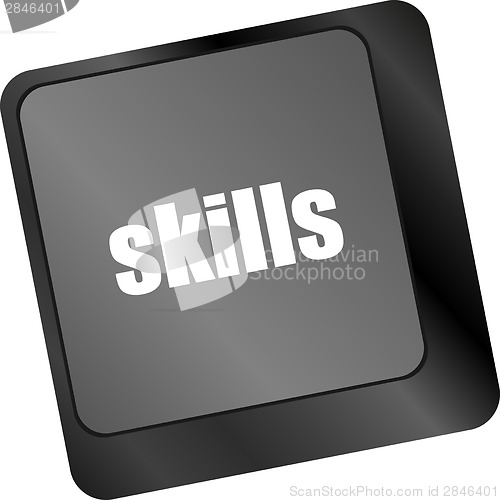 Image of skills message on enter key of keyboard