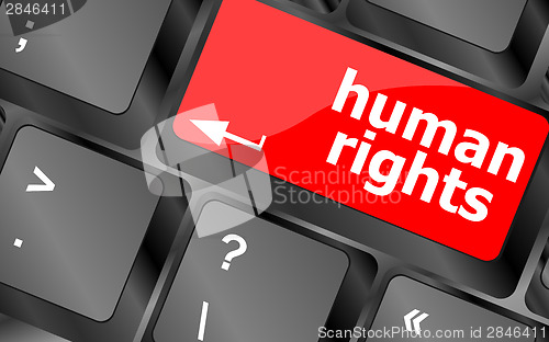 Image of arrow button with human rights word