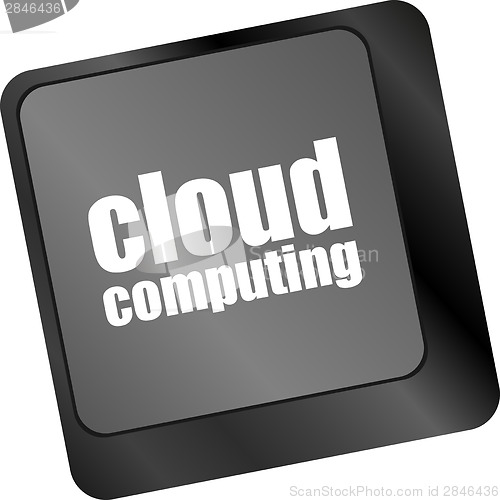 Image of computer keyboard for cloud computing, business concept