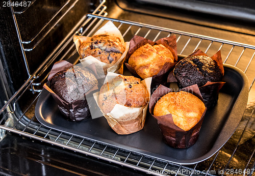 Image of Muffins in the oven