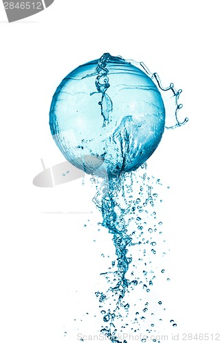 Image of Splash water ball isolated