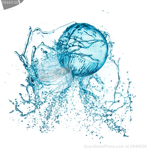 Image of Splash water ball isolated