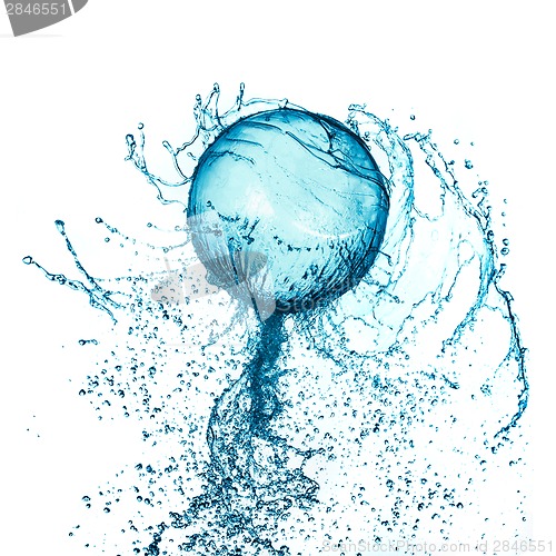Image of Splash water ball isolated