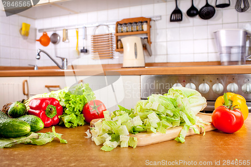 Image of Vegetables on the kitchen