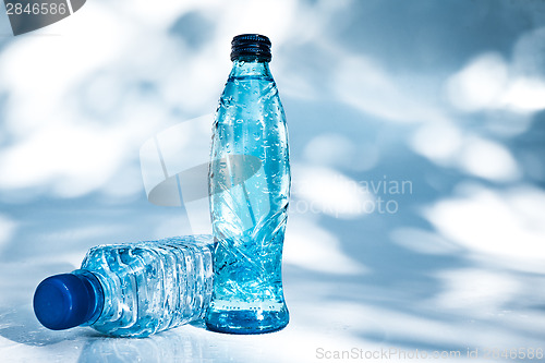 Image of Bottles of water