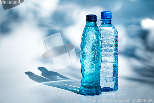 Image of Bottles of water