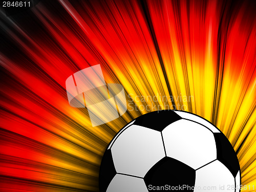 Image of  Germany Flag with Soccer Ball Background