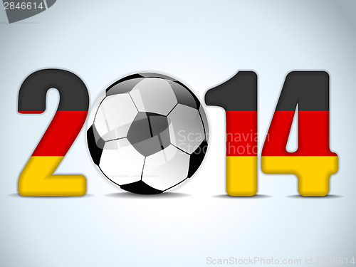Image of Germany 2014 Soccer with German Flag