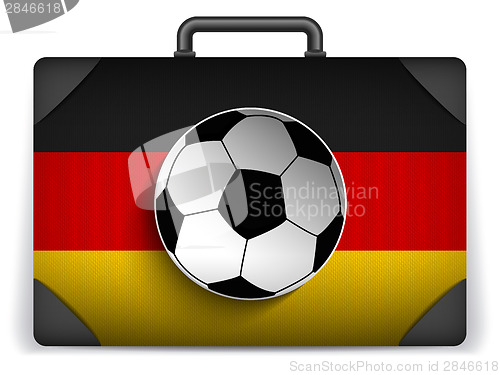 Image of Germany Travel Luggage with Flag for Vacation