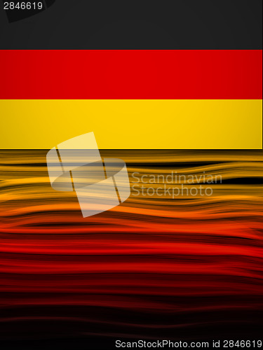 Image of Germany Flag Wave Yellow Red Black Background