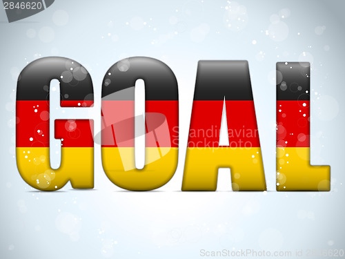 Image of Germany Goal Soccer 2014 Letters with German Flag