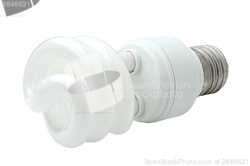 Image of Spiral energy saving lamp.