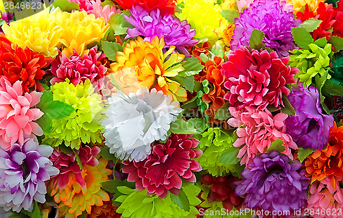 Image of Artificial flowers.