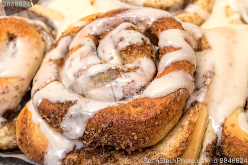 Image of Top View Appetizing Cinnamon Buns
