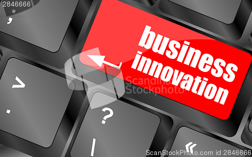 Image of business innovation - business concepts on computer keyboard, business concept