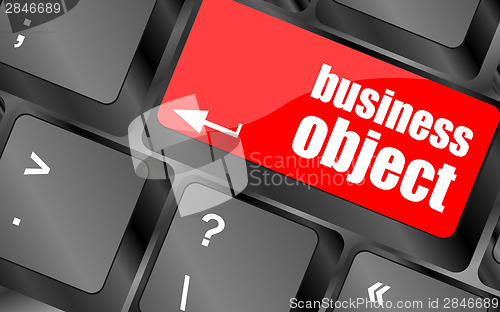 Image of business object - social concepts on computer keyboard, business concept