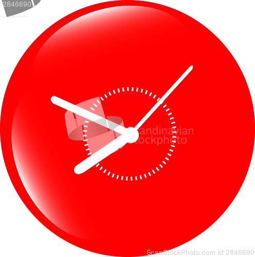 Image of Clock icon web button sign