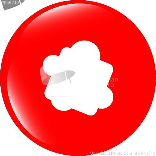 Image of Glossy cloud web button icon
