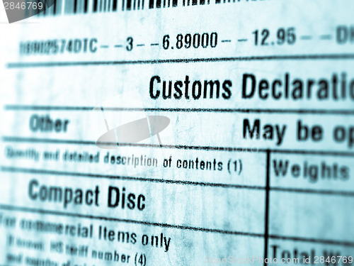Image of Customs declaration