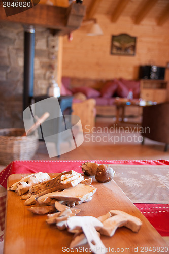 Image of Cooking in farm kitchen