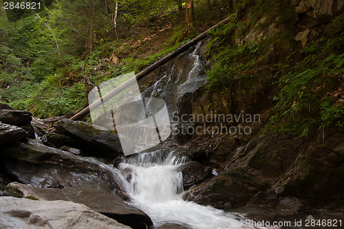 Image of Waterfall and river in forest