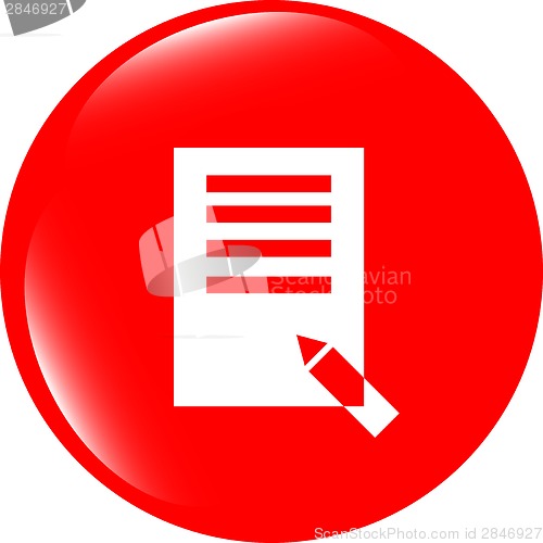 Image of Edit document sign icon. Edit content button. Modern UI website button
