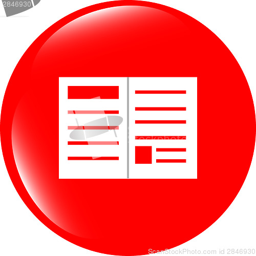 Image of Daily news label, web icon button