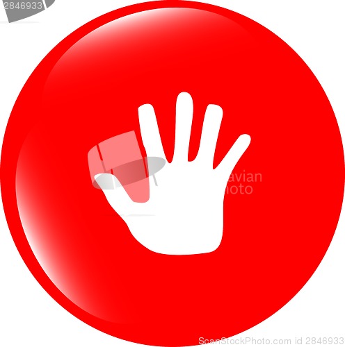 Image of hand icon on web button