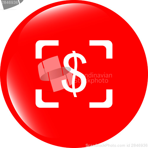 Image of Currency exchange sign icon. Currency converter symbol. Money label. shiny button. Modern UI website button