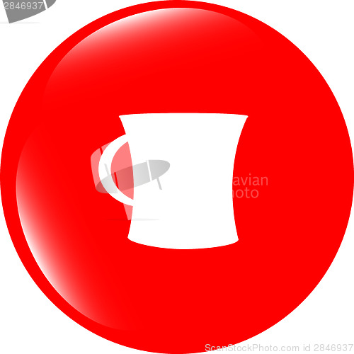 Image of coffee cup button icon