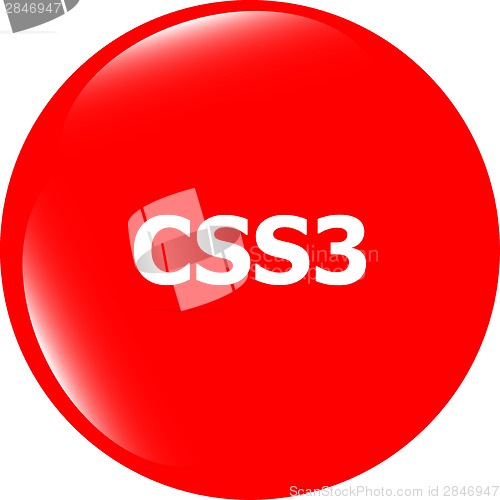 Image of css style web icon isolated on white, web icon