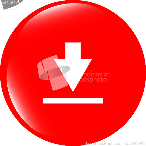 Image of Download icon. Upload button. Load symbol. Modern UI website button