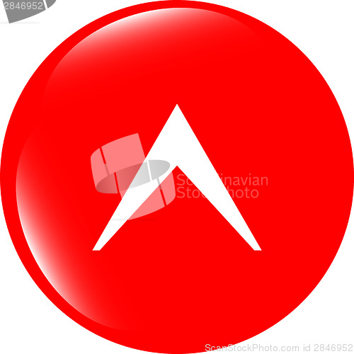 Image of abstract sign on web icon. web button. isolated on white