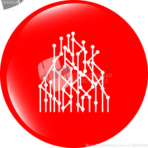 Image of Modern infographic template. web icon button
