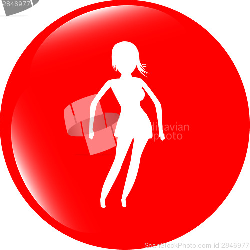 Image of fashion yoga fitness model illustration, sign, symbol, button, badge, icon