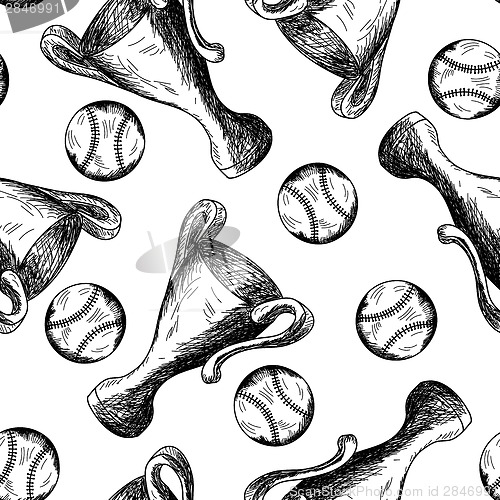 Image of Baseball seamless pattern