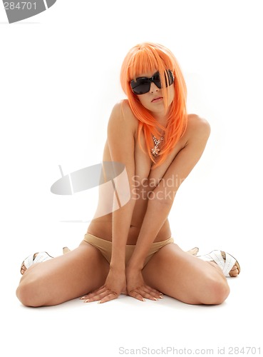 Image of orange hair girl pin-up