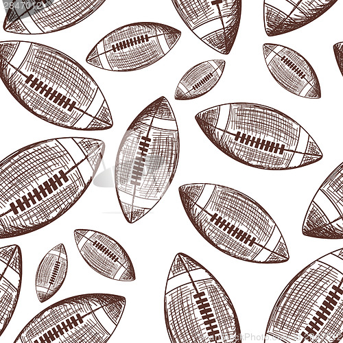 Image of American football seamless pattern