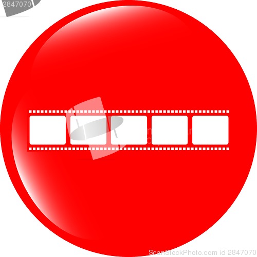 Image of film strip icon glossy button