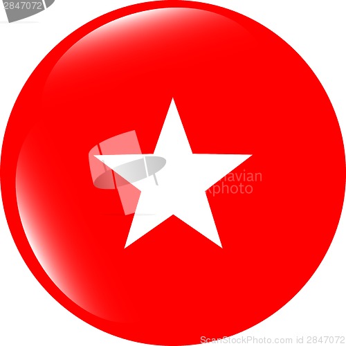 Image of star on web icon, web button isolated on white background