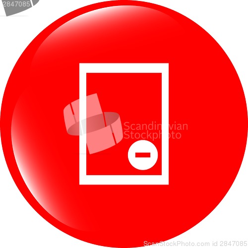 Image of Text file sign icon. Delete File document symbol