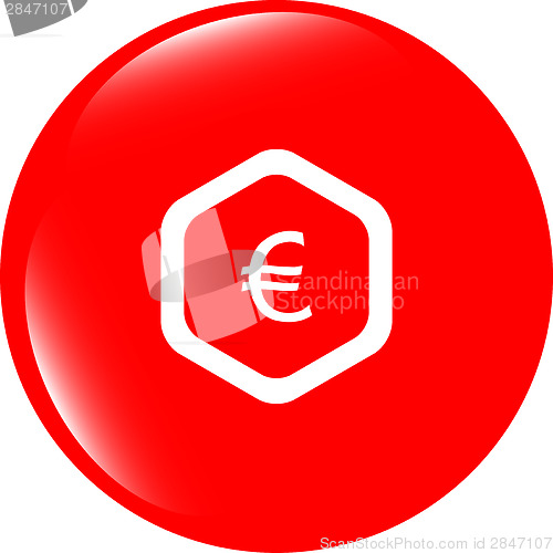 Image of web icon on cloud with euro eur money sign