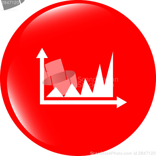 Image of Diagram icon web button, business concept